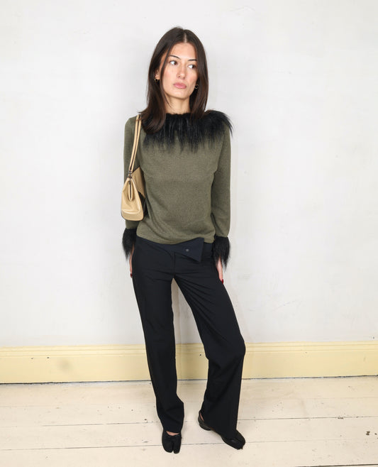ITALIAN FUR TRIM TOP