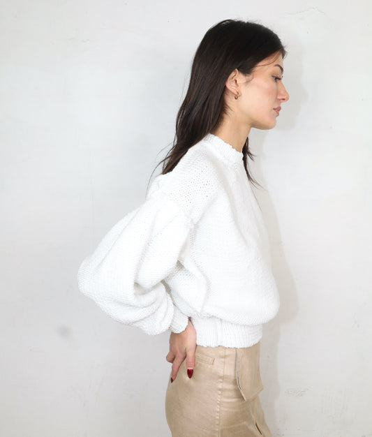 MM6 BALLOON SLEEVE KNITTED SWEATER