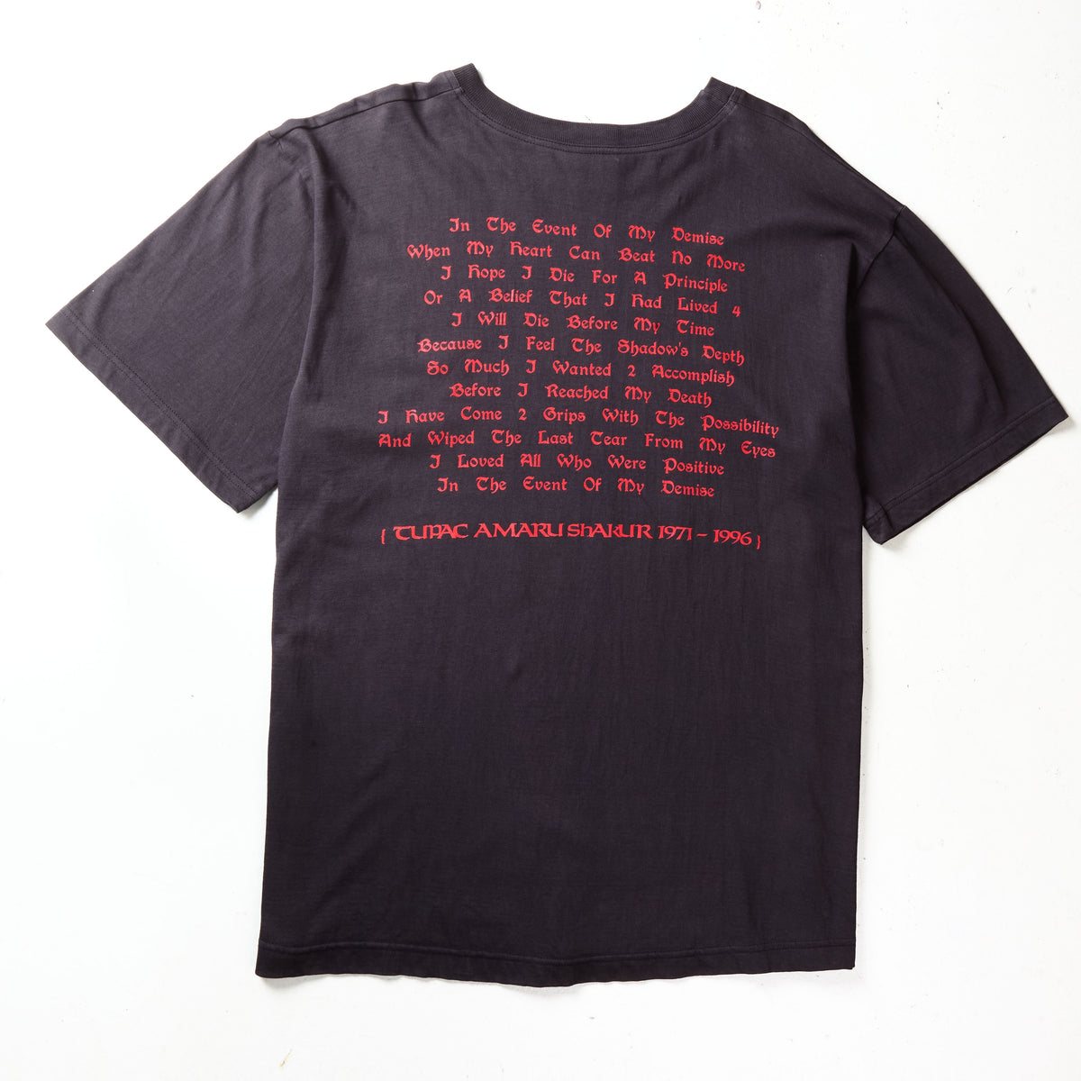 VINTAGE 90s 2PAC MEMORIAL TEE MADE IN AUS