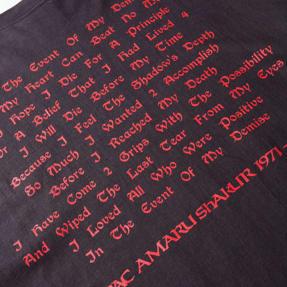 VINTAGE 90s 2PAC MEMORIAL TEE MADE IN AUS