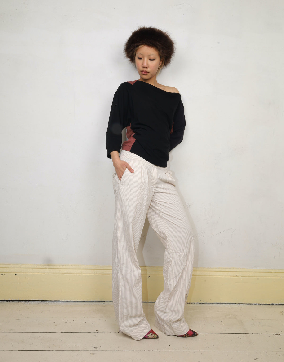 COP COPINE PINSTRIPE PANTS