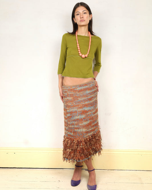 CHARTREUSE 3/4 SLEEVE TOP