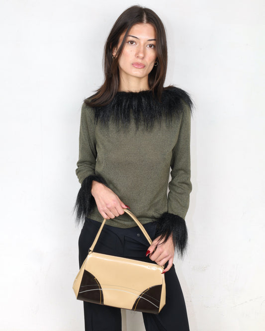 ITALIAN FUR TRIM TOP