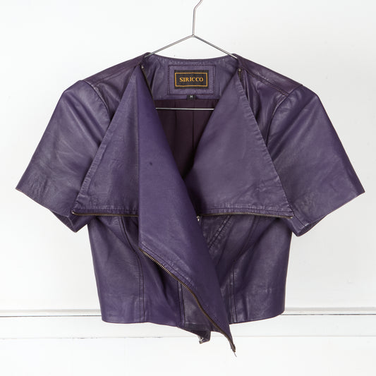 VTG CROPPED LEATHER JACKET