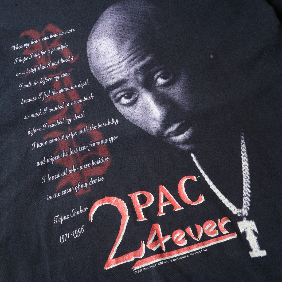 VINTAGE 1997 TUPAC FOREVER TEE MADE IN AUS