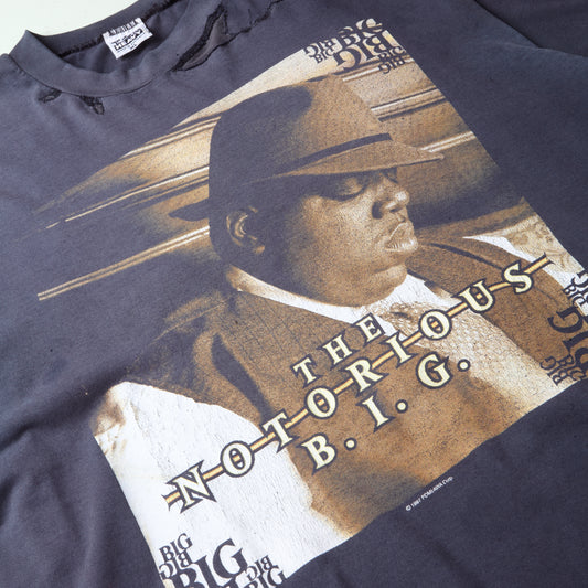 VINTAGE 97 NOTORIOUS BIG DISTRESSED FADER V RARE RIP BIGGIE FUCK DIDDY