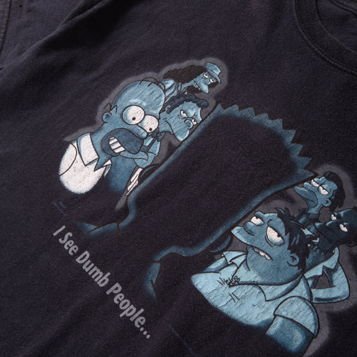 SIMPSONS I SEE DUMB PEOPLE 6th SENSE PARODY TEE