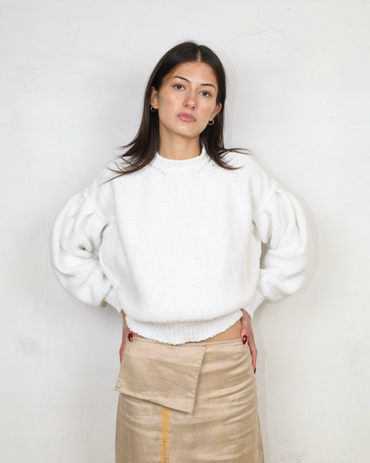 MM6 BALLOON SLEEVE KNITTED SWEATER