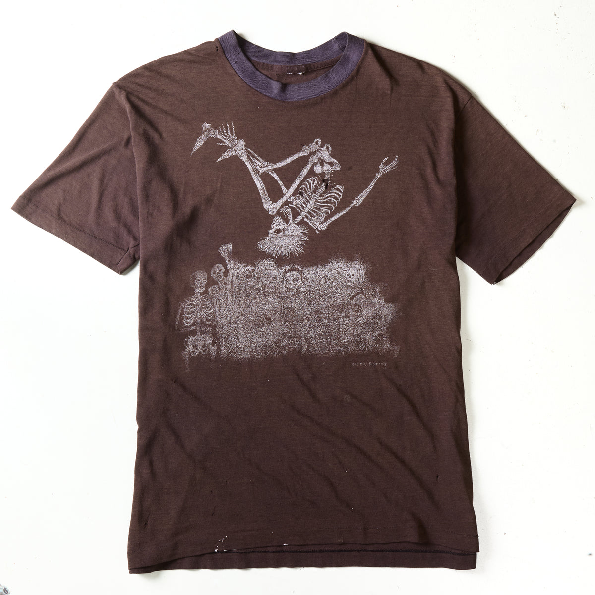 RARE 80s SKELETON PUNK SHOW TEE CARTI DIE LIT COVER TYPE SHII